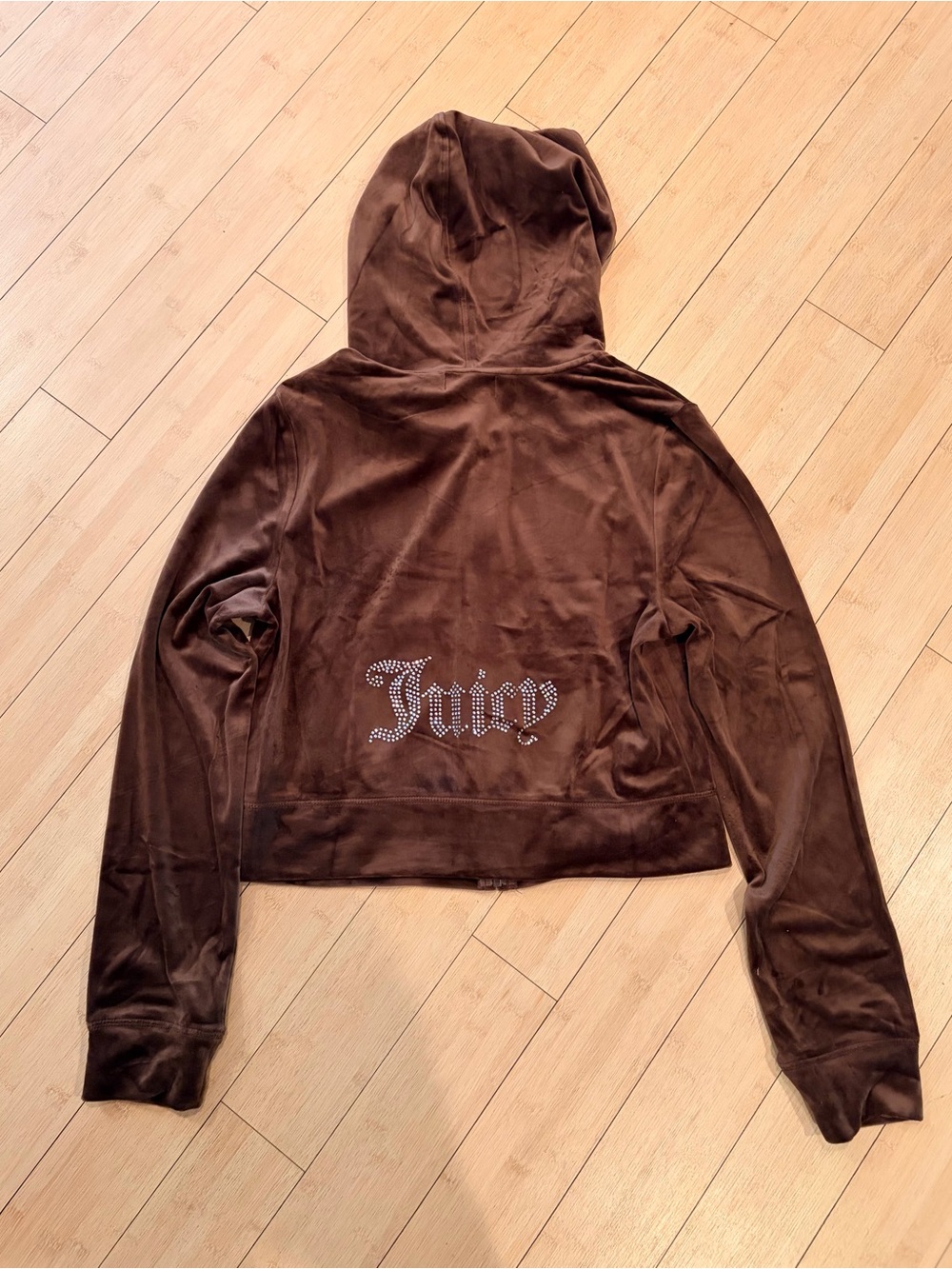 Juicy Couture Brown Velour Rhinestone Logo Tracksuit - Picture 4 of 5